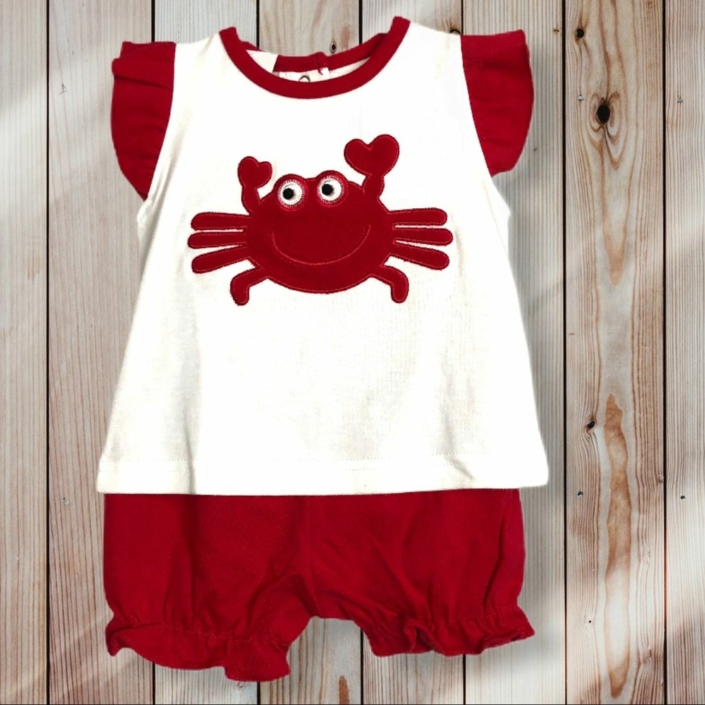 New 6 Month Agabang Shorts Set Crab Tee Baby Babies Girl Girls Infant Infants‎